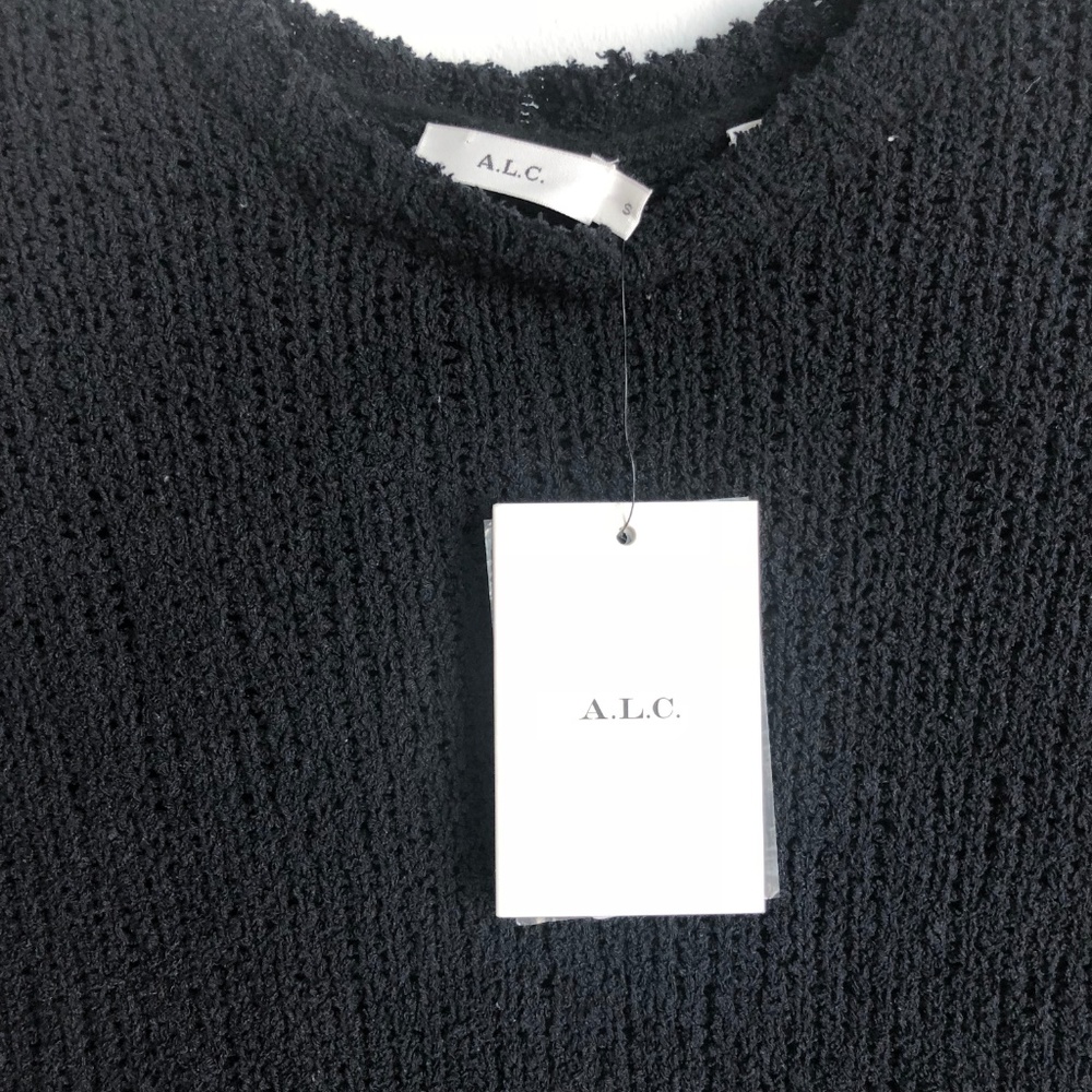 NWT A.L.C. Andreas Fringe Silk Blend Sweater - Picture 5 of 7